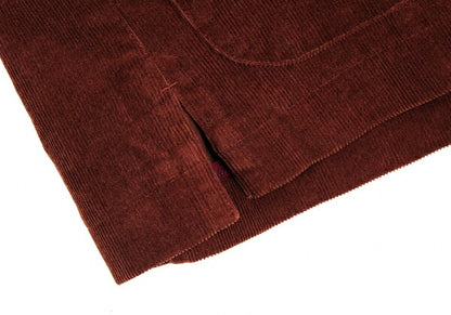 Papas Brown Stretch Corduroy Logo Jacket Size 48M