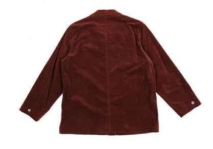 Papas Brown Stretch Corduroy Logo Jacket Size 48M