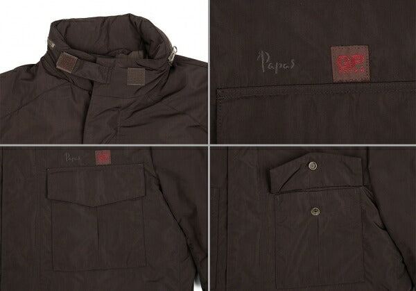 Papas ISLAND Poly Padded M-65 Field Dark Brown Jacket Size 48M