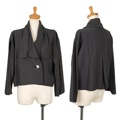 ISSEY MIYAKE Wool Cotton Metal Button Jacket Charcoal Size M