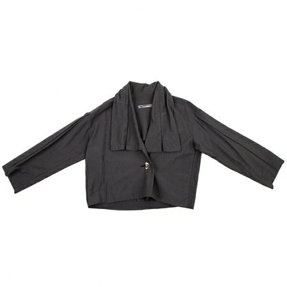 ISSEY MIYAKE Wool Cotton Metal Button Jacket Charcoal Size M