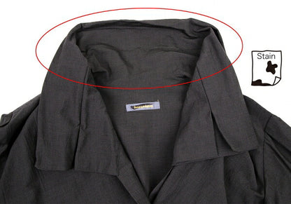 ISSEY MIYAKE Wool Cotton Metal Button Jacket Charcoal Size M