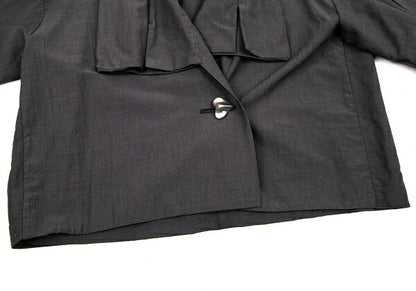 ISSEY MIYAKE Wool Cotton Metal Button Jacket Charcoal Size M