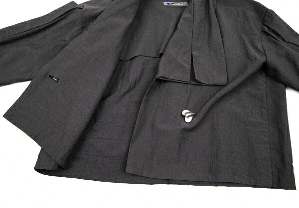 ISSEY MIYAKE Wool Cotton Metal Button Jacket Charcoal Size M