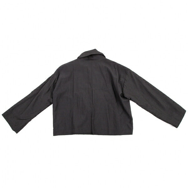 ISSEY MIYAKE Wool Cotton Metal Button Jacket Charcoal Size M