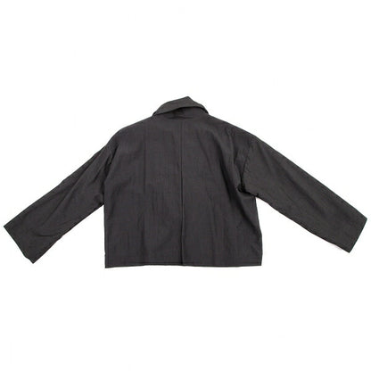 ISSEY MIYAKE Wool Cotton Metal Button Jacket Charcoal Size M