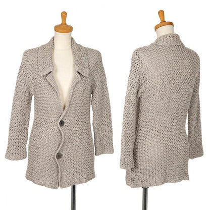 ISSEY MIYAKE Low Gauge Knit Jacket Light Gray Size M