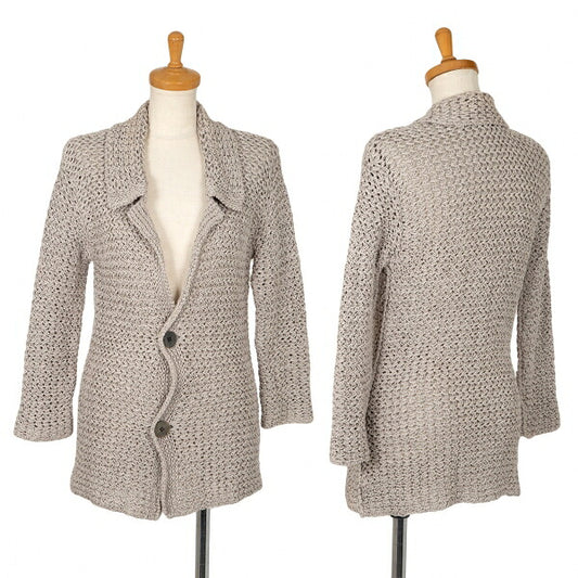 ISSEY MIYAKE Low Gauge Knit Jacket Light Gray Size M