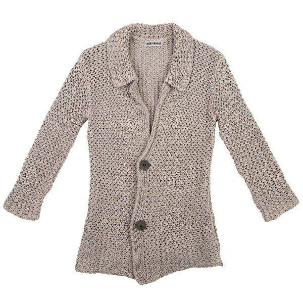 ISSEY MIYAKE Low Gauge Knit Jacket Light Gray Size M
