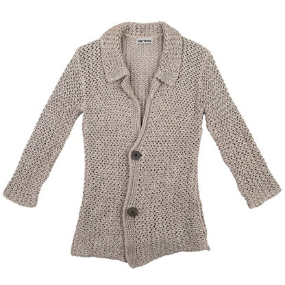 ISSEY MIYAKE Low Gauge Knit Jacket Light Gray Size M