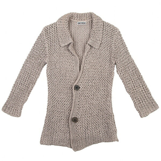 ISSEY MIYAKE Low Gauge Knit Jacket Light Gray Size M