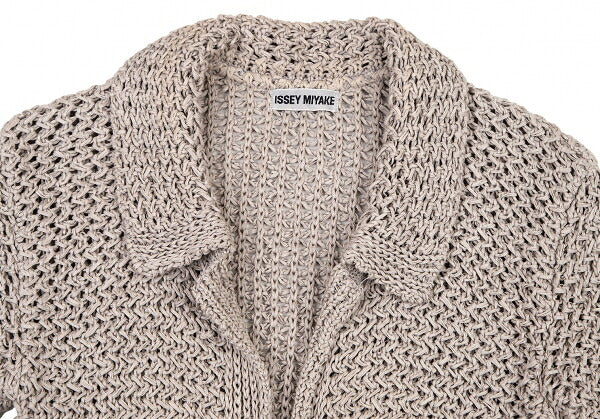 ISSEY MIYAKE Low Gauge Knit Jacket Light Gray Size M