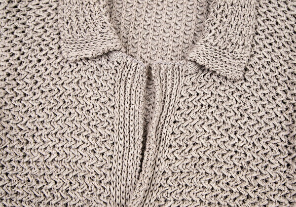 ISSEY MIYAKE Low Gauge Knit Jacket Light Gray Size M