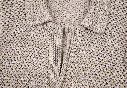 ISSEY MIYAKE Low Gauge Knit Jacket Light Gray Size M