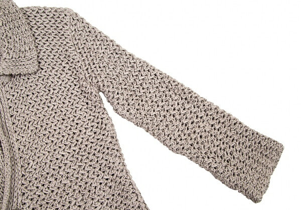 ISSEY MIYAKE Low Gauge Knit Jacket Light Gray Size M