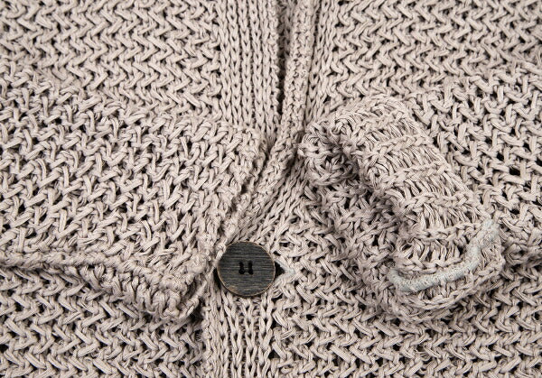 ISSEY MIYAKE Low Gauge Knit Jacket Light Gray Size M