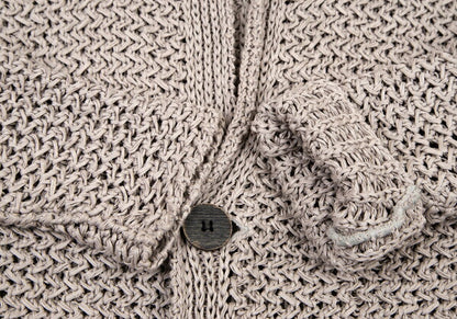ISSEY MIYAKE Low Gauge Knit Jacket Light Gray Size M