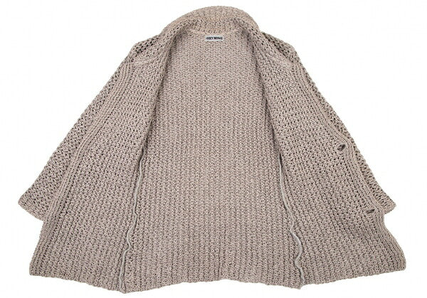 ISSEY MIYAKE Low Gauge Knit Jacket Light Gray Size M