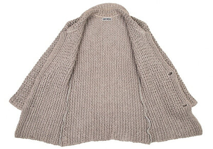 ISSEY MIYAKE Low Gauge Knit Jacket Light Gray Size M
