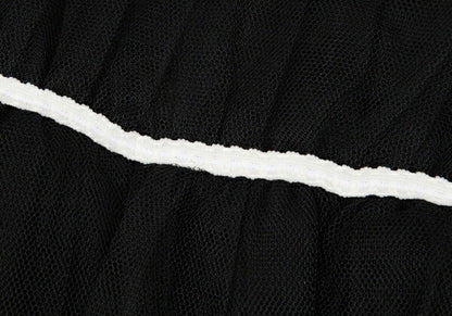 COMME des GARCONS Tulle Overlay Design Skirt Black Size M