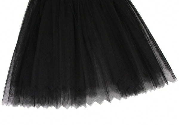COMME des GARCONS Tulle Overlay Design Skirt Black Size M