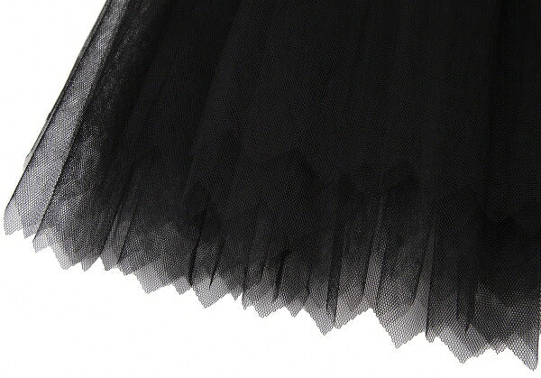 COMME des GARCONS Tulle Overlay Design Skirt Black Size M