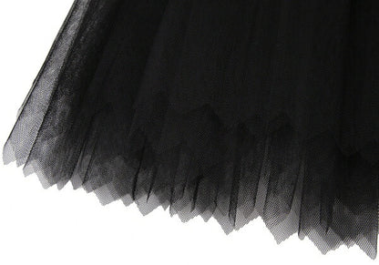 COMME des GARCONS Tulle Overlay Design Skirt Black Size M