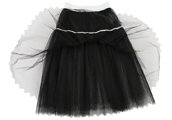 COMME des GARCONS Tulle Overlay Design Skirt Black Size M
