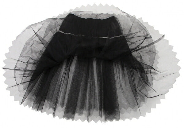 COMME des GARCONS Tulle Overlay Design Skirt Black Size M