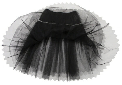 COMME des GARCONS Tulle Overlay Design Skirt Black Size M