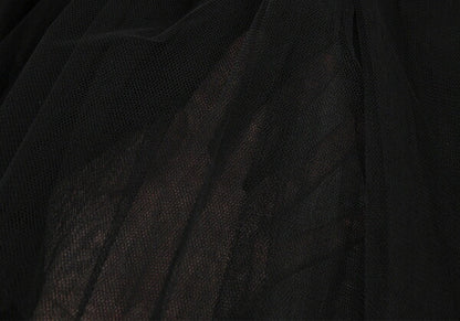 COMME des GARCONS Tulle Overlay Design Skirt Black Size M