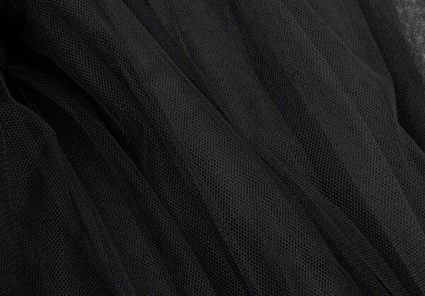 COMME des GARCONS Tulle Overlay Design Skirt Black Size M