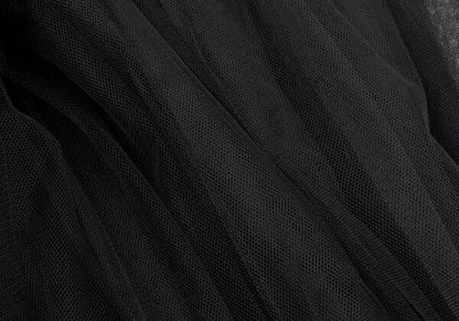 COMME des GARCONS Tulle Overlay Design Skirt Black Size M