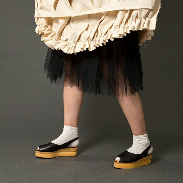 COMME des GARCONS Tulle Overlay Design Skirt Black Size M