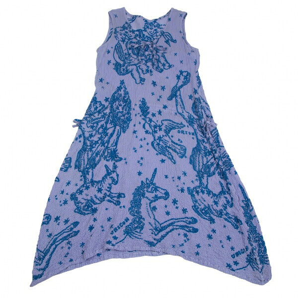 ISSEY MIYAKE me Cotton Unicorn Print Sleeveless Dress Size F