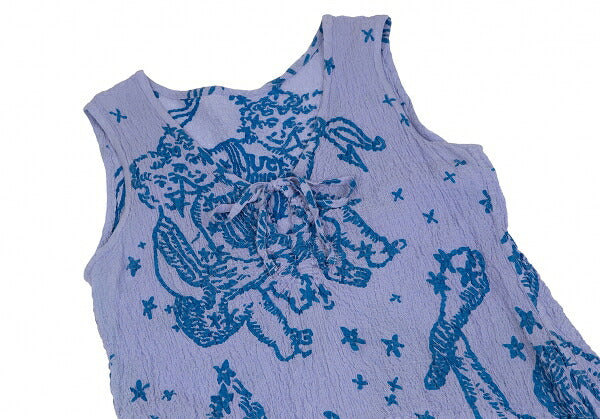 ISSEY MIYAKE me Cotton Unicorn Print Sleeveless Dress Size F