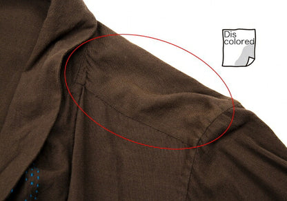 ISSEY MIYAKE HaaT Cotton Sashiko Shawl Jacket Brown Size 2