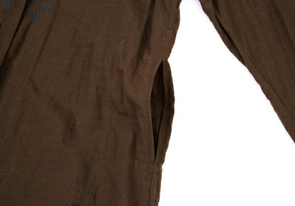 ISSEY MIYAKE HaaT Cotton Sashiko Shawl Jacket Brown Size 2