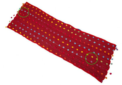 PLEATS PLEASE Pleats Felt Dot Double Face Scarf Blue Size F