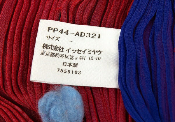 PLEATS PLEASE Pleats Felt Dot Double Face Scarf Blue Size F