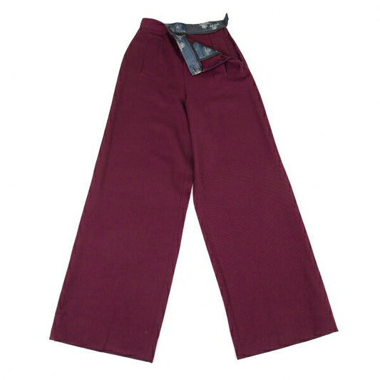 Jean Paul GAULTIER FEMME Minotaur Wool Pants Red Size 38