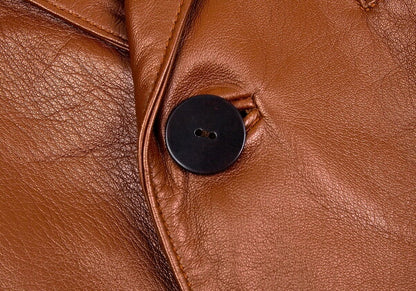 Jean Paul GAULTIER HOMME Sheepskin Coat Brown Size 48