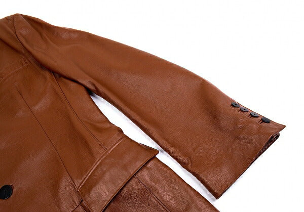 Jean Paul GAULTIER HOMME Sheepskin Coat Brown Size 48