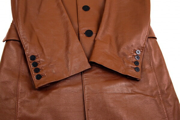 Jean Paul GAULTIER HOMME Sheepskin Coat Brown Size 48