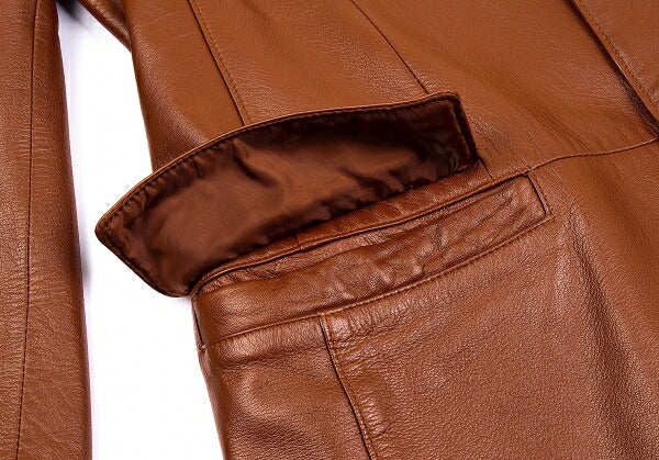 Jean Paul GAULTIER HOMME Sheepskin Coat Brown Size 48