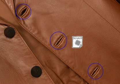 Jean Paul GAULTIER HOMME Sheepskin Coat Brown Size 48