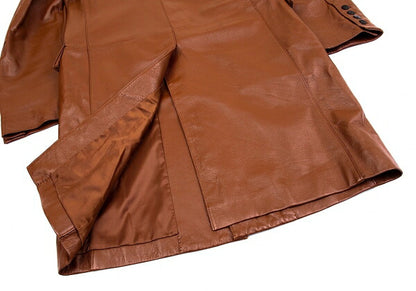 Jean Paul GAULTIER HOMME Sheepskin Coat Brown Size 48