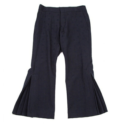 COMME des GARCONS Wool Hem Box Pleat Dobby Pants Blue Size M