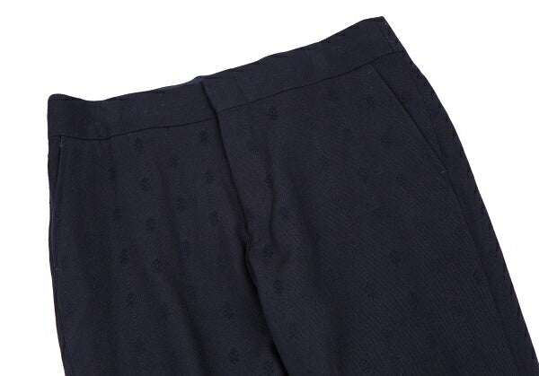 COMME des GARCONS Wool Hem Box Pleat Dobby Pants Blue Size M