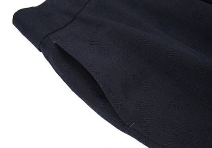 COMME des GARCONS Wool Hem Box Pleat Dobby Pants Blue Size M